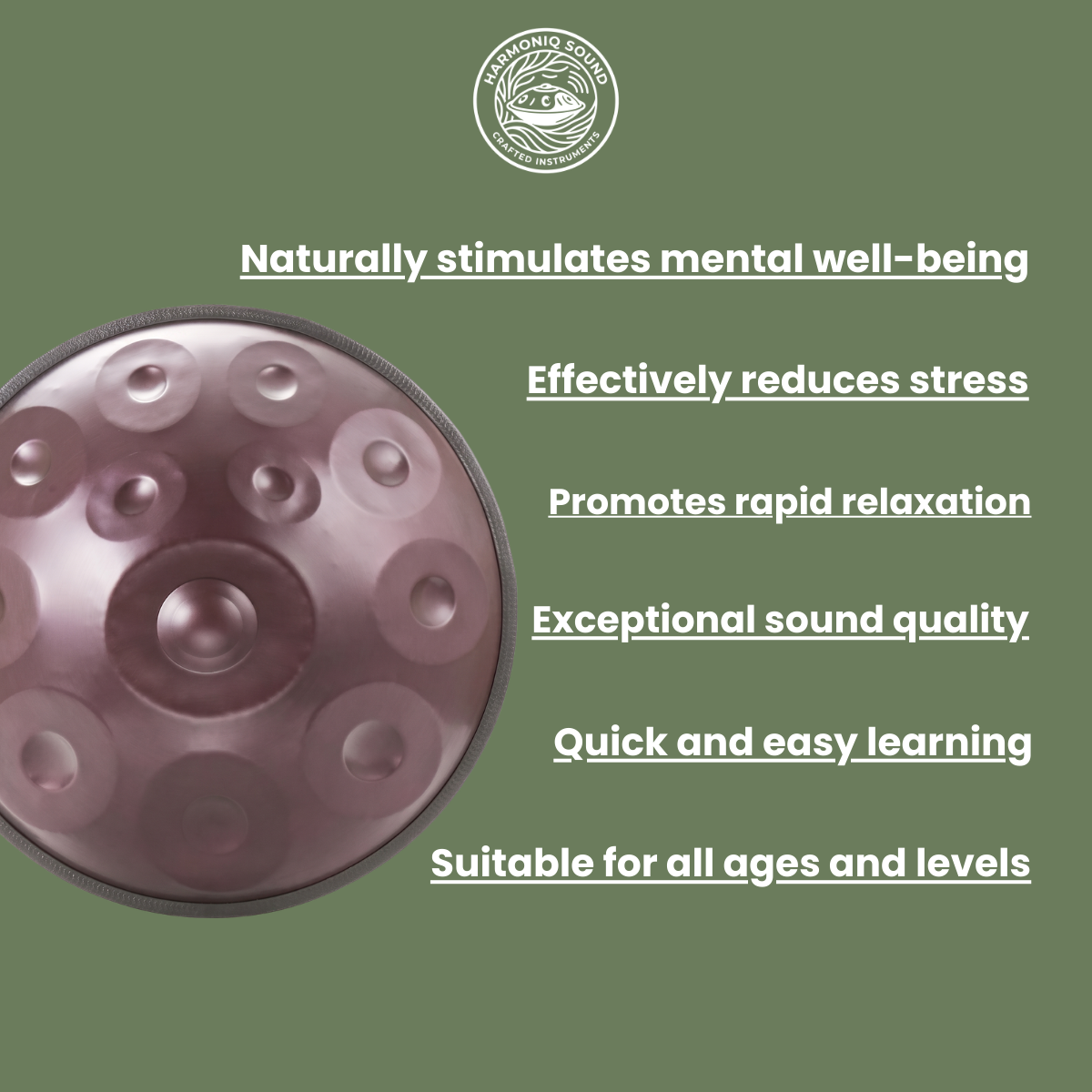 432Hz D-Moll Kurd Red Handpan – 9 bis 14 Töne