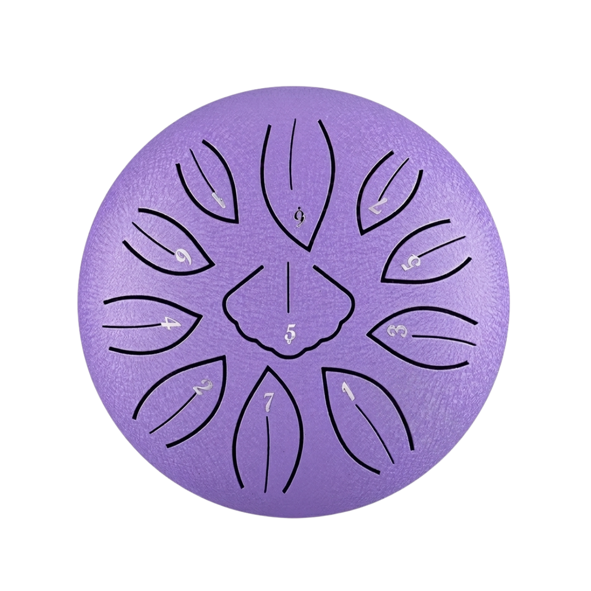 Purple HarmoniqSound C5 steel tongue drum with 11 notes for beginner meditation and sound healing therapy.