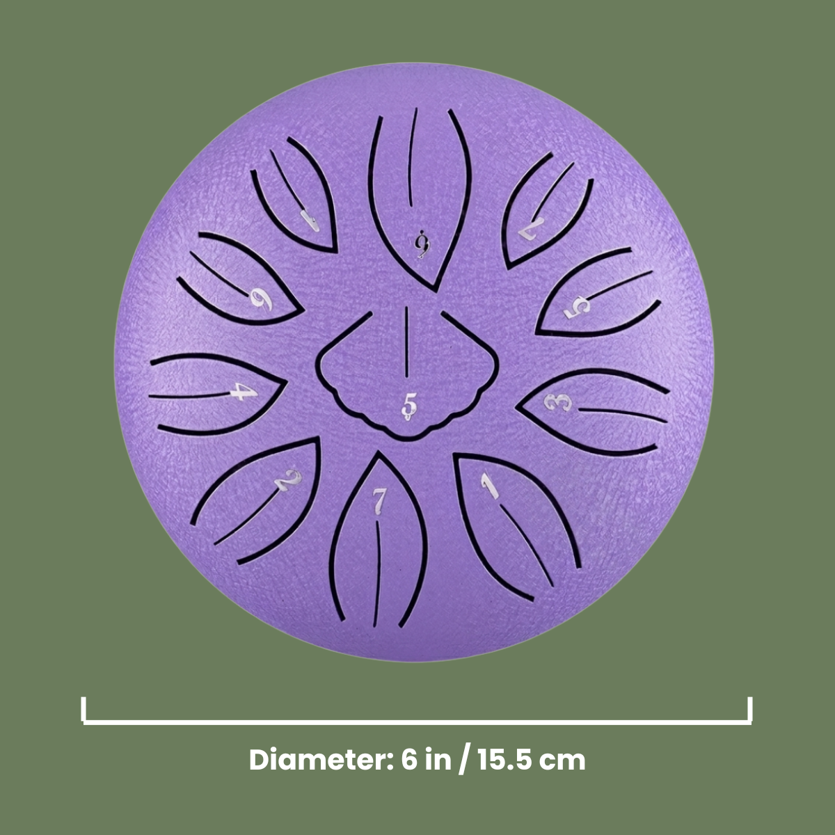 Compact 6-inch HarmoniqSound steel tongue drum available in five colors for portable meditation and travel.