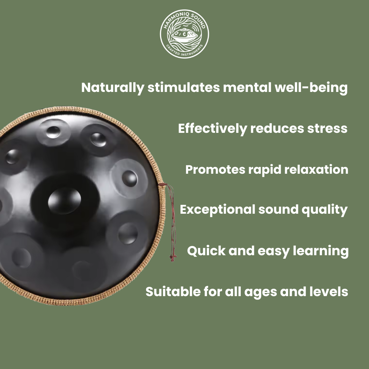 Celestial Waves Handpan – D Minor (D Kurd)