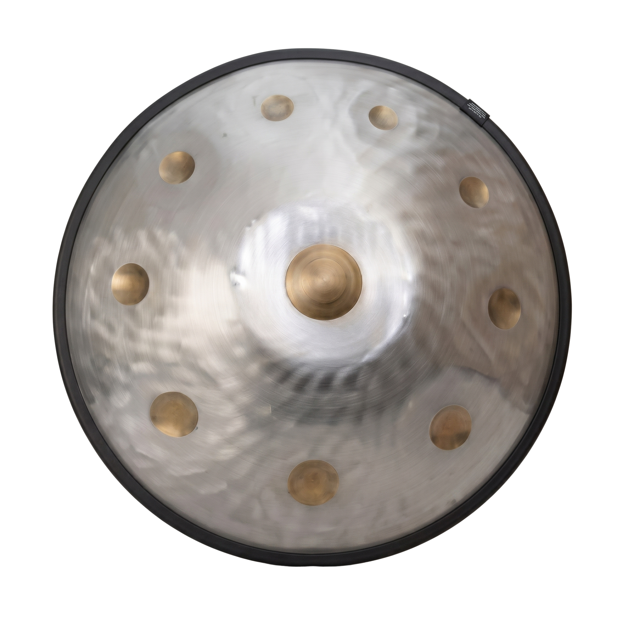 HarmoniqSound hand-hammered handpan in D Minor, 12 notes, ideal for studio recording and meditation.