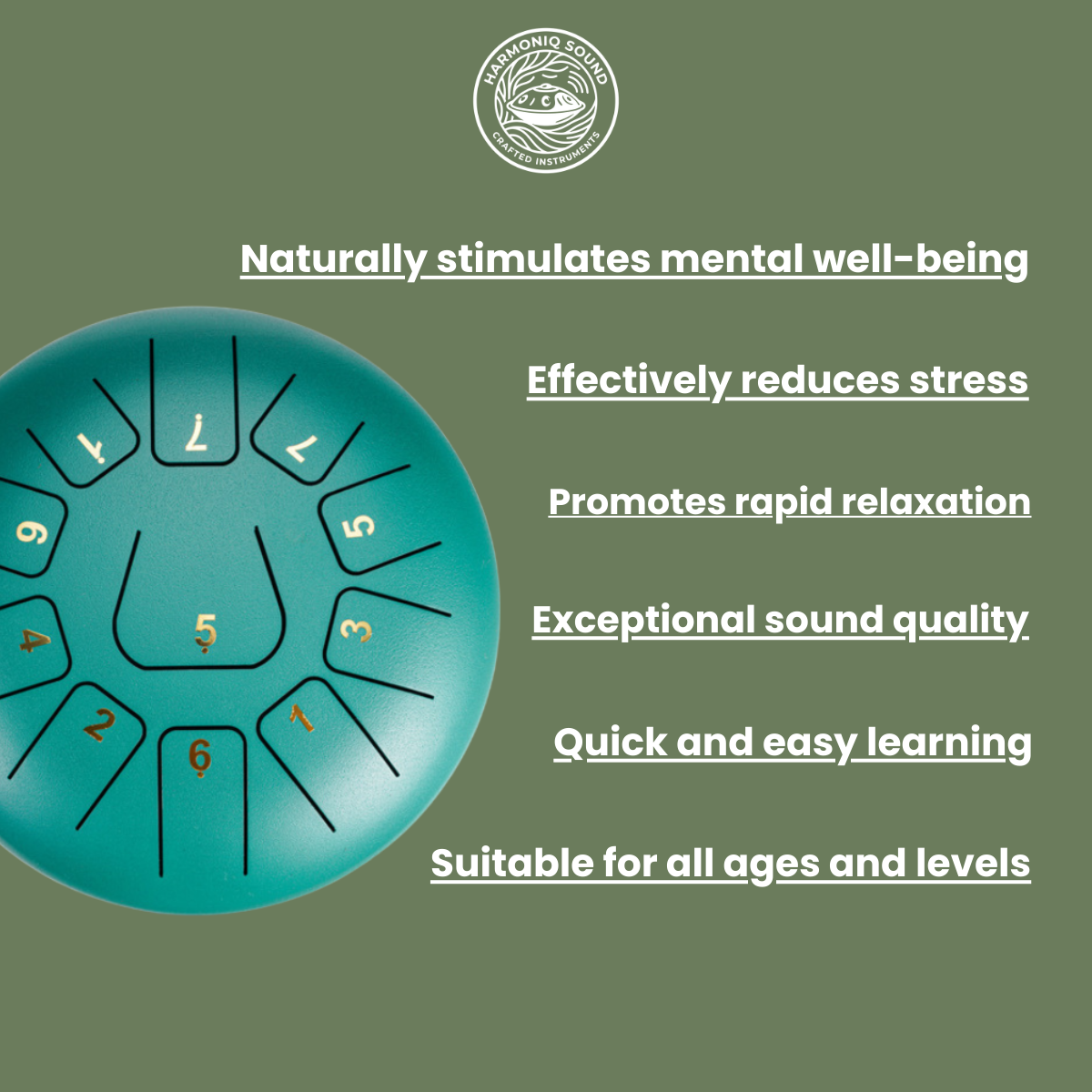 11-tönige Zungentrommel in F-Dur (440 Hz)