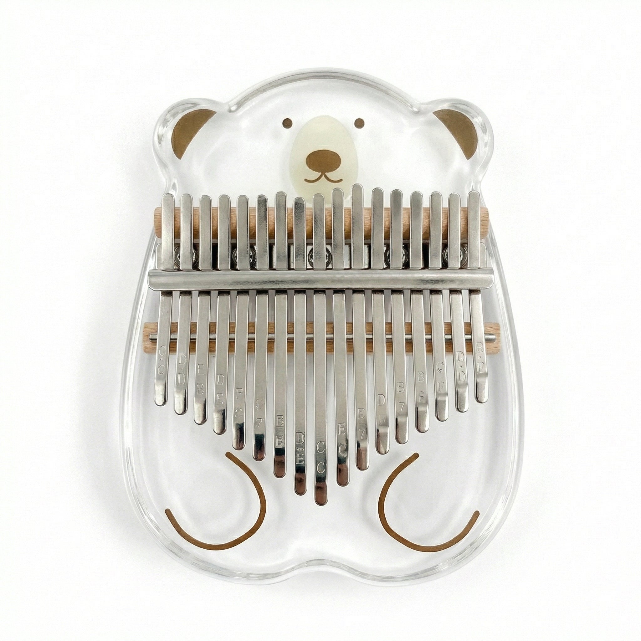 Kinder Kalimba 17 Tasten Transparent Acryl Tierdesign, Tragbares Daumenklavier