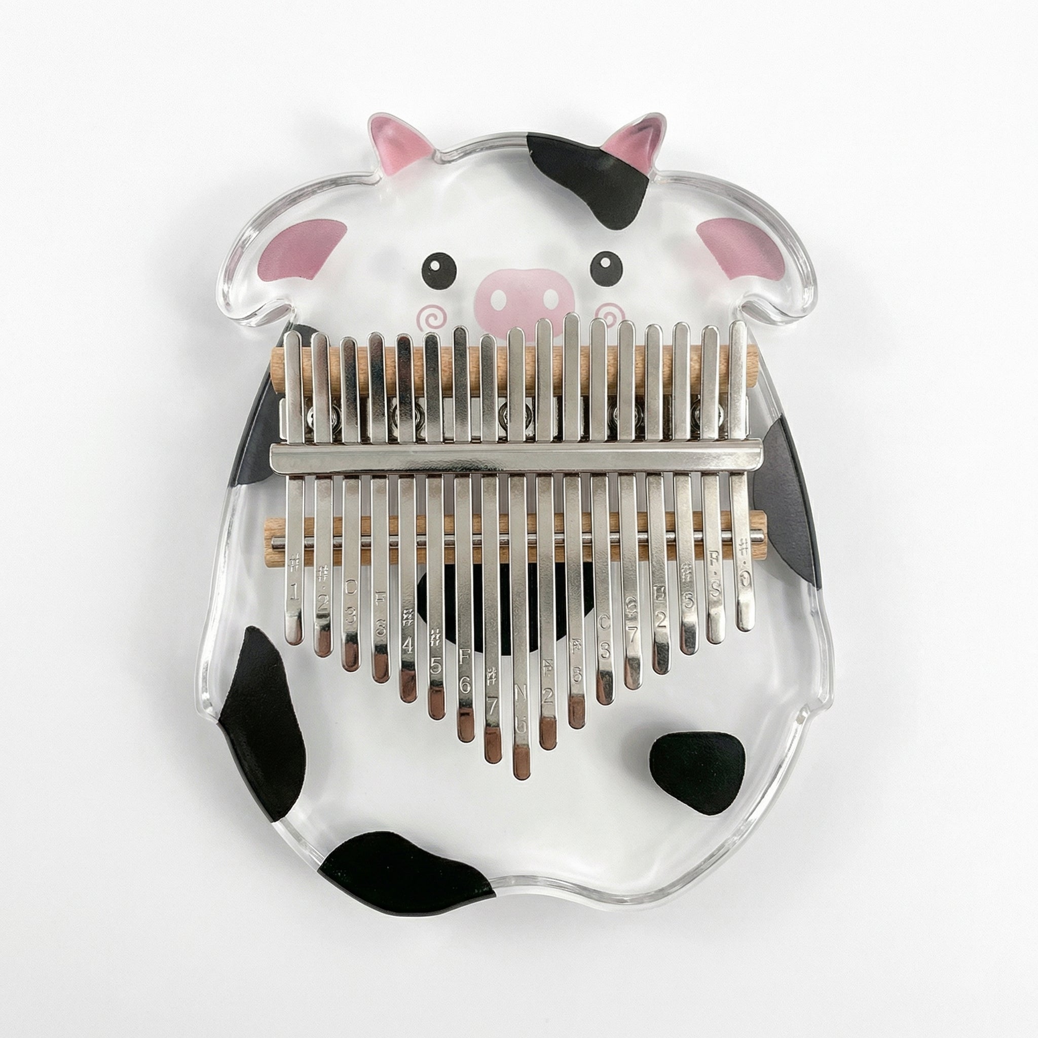 Kinder Kalimba 17 Tasten Transparent Acryl Tierdesign, Tragbares Daumenklavier